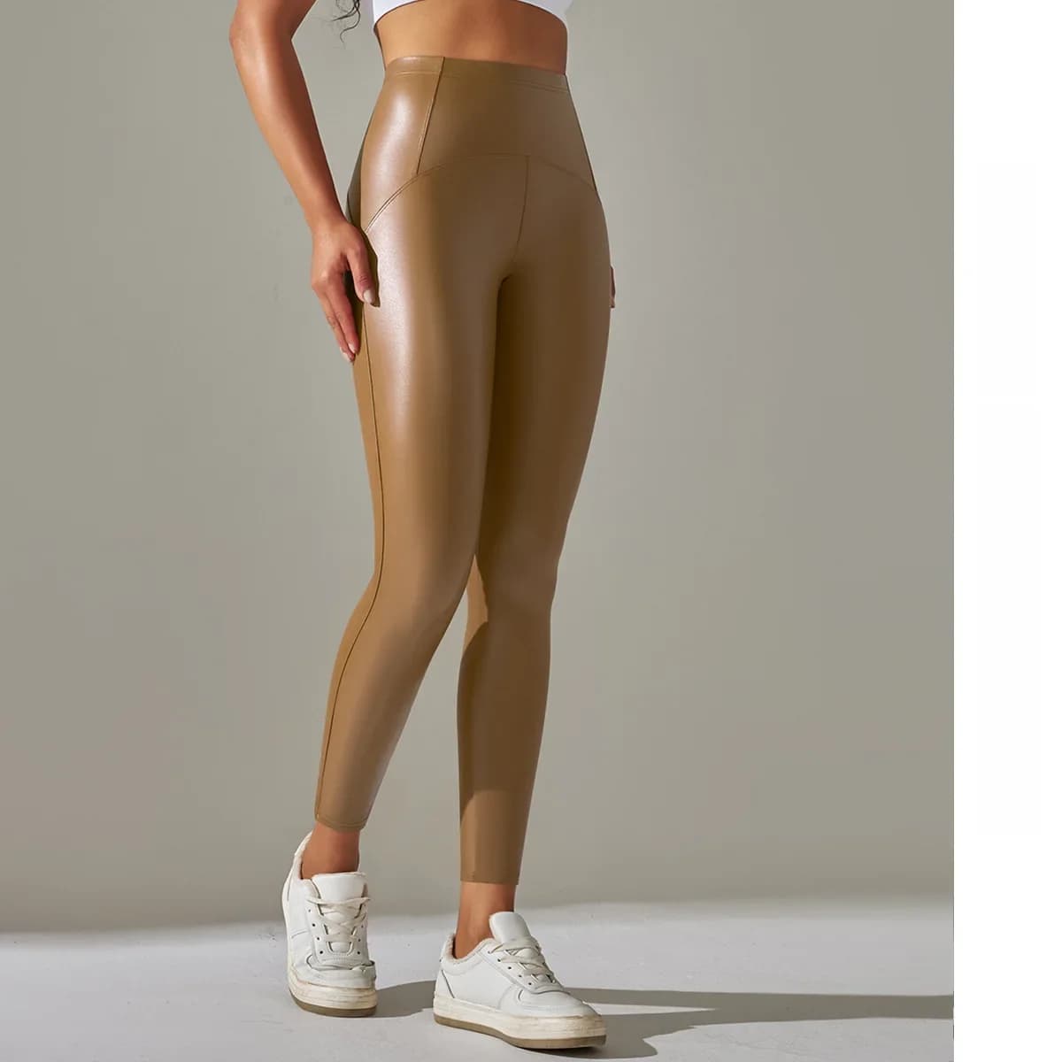 6 Color Autumn Winter Leather Pants Thin Velvet PU Leather Leggings High Elasticated Waistband Trousers Sexy Slimming Leggings