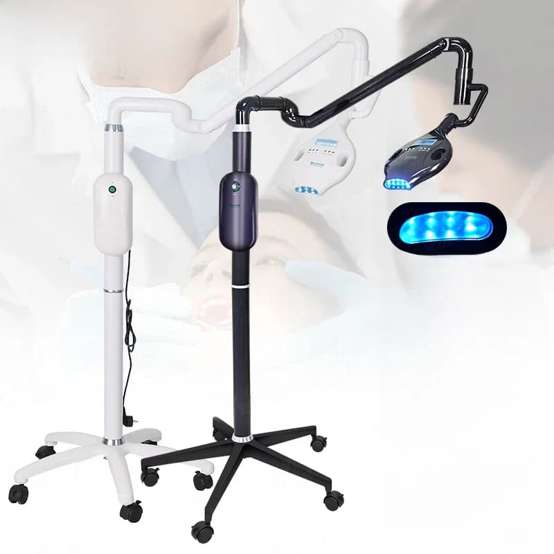 40W 8 Leds Dental Touch Display Screen Teeth Whitening machine 3 colors moveable bleaching lamp floor standing wheels