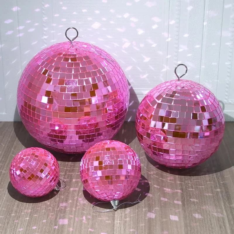 Christmas Decoration Supplies Mirror Ball Pendant Wedding Bar  Light Stage   Gold Silver Red Shopping Mall Window Pendant