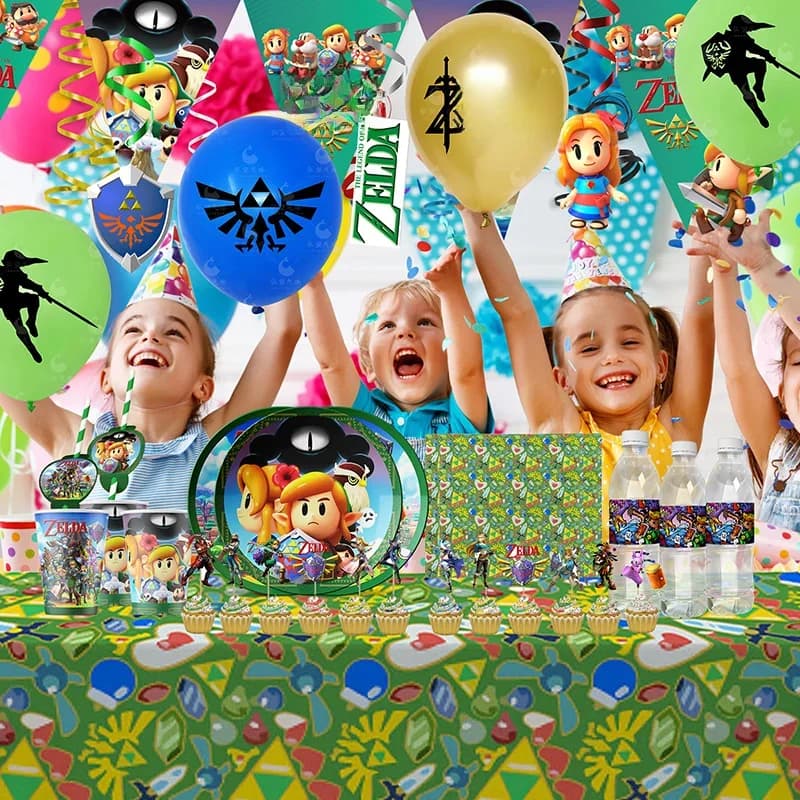 Game ZELDA Party Decoration Disposable Tableware Birthday Party Decorations Kids Boy Theme Supplies for Baby Shower Gift Toys