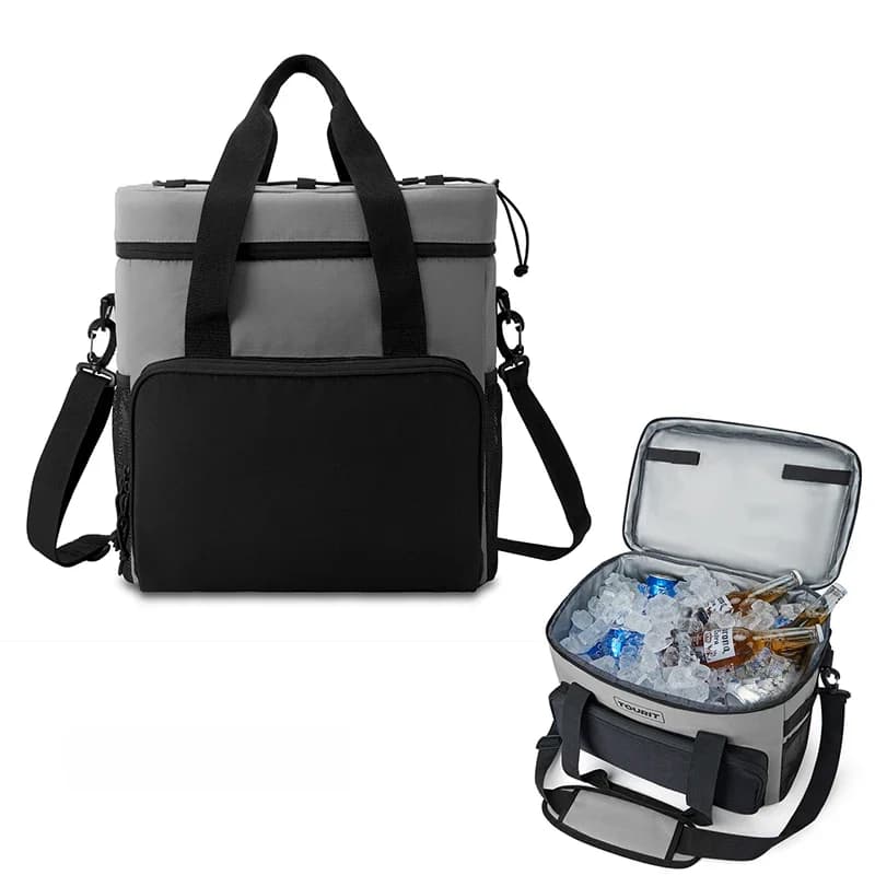 TOURIT Thermal Cooler for Drinks 14.6L 24L 32L Foldable Insulated Cooler Bag Leakproof Car Refrigerator Bag Food Delivery Bag