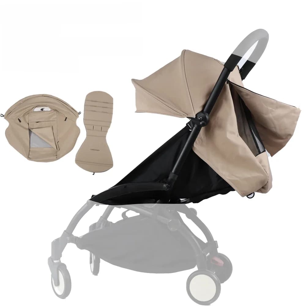 New Update 175° Canopy Cover Kit Seat Cushion Sunshade With Mesh Stroller Accessories For Yoya/ YOYO Pram Replace Seat Mattress