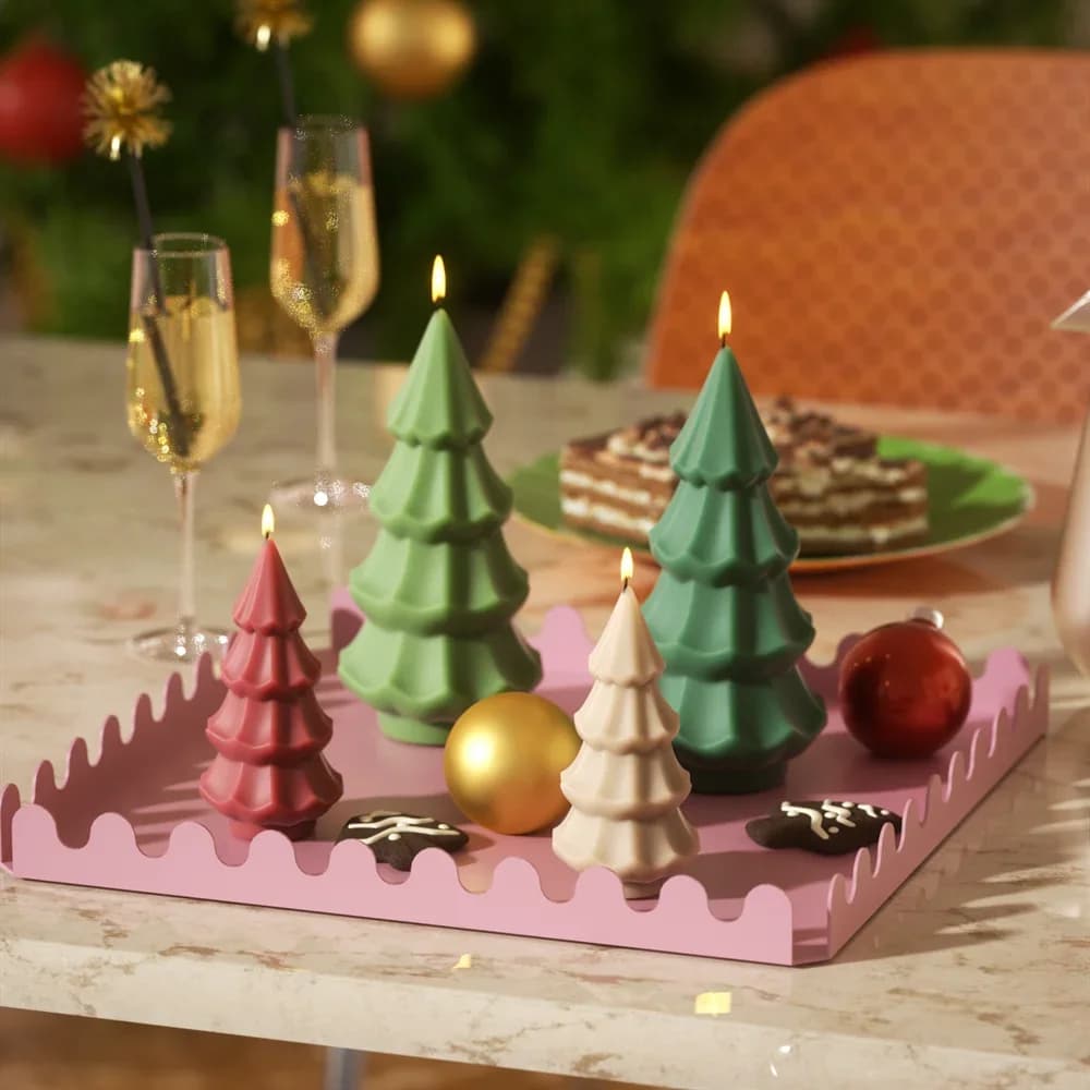 3D Christmas Tree Silicone molds for Candles Christmas Candle Silicone  Mould Xmas Candle Making Supplies