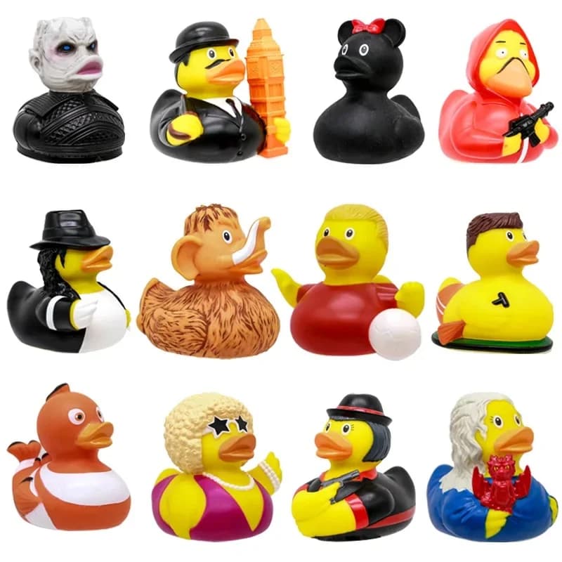 Bulk Rubber Duck Action Figures Toys Swim Bathing Accessories Model Decorations Doll Shower Kawaii Doll Decorations Kids Gifts