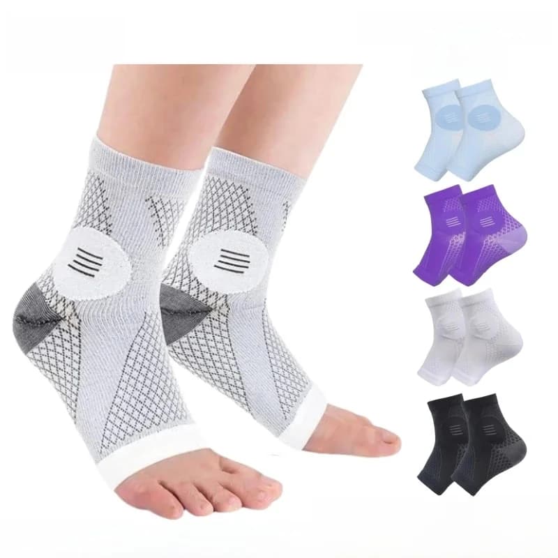 1Pair Neuropathy Socks - Peripheral Neuritis Therapy Compression Diabetic Open-Toe Foot Sleeves for Ankle Gout,Nerve Damage Pain