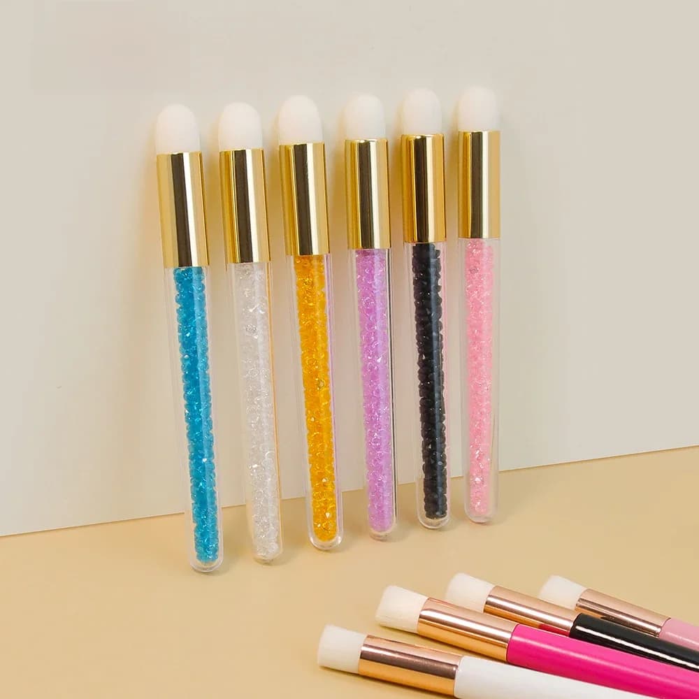 GLAMLASH Crystal Eyelash Cleaning Brush Nose Brushes Blackhead Clean Lash Mousse Brushes Lashes Extensions Cleanser Tools
