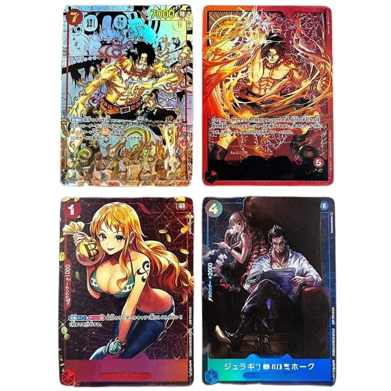 Anime One Piece TCG OPCG Replica Japanese Version Card Game OP02 Luffy Shanks Ace Nami Roronoa Zoro Game Anime Collection Cards