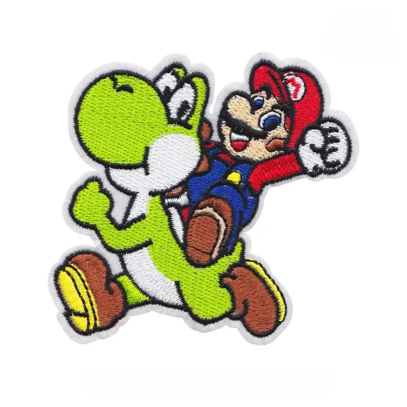 Cartoon Animal Game Embroidered Patches For Clothes Diy Mushroom Cute Iron On Patches Applique Thermal Stickers On Clothes