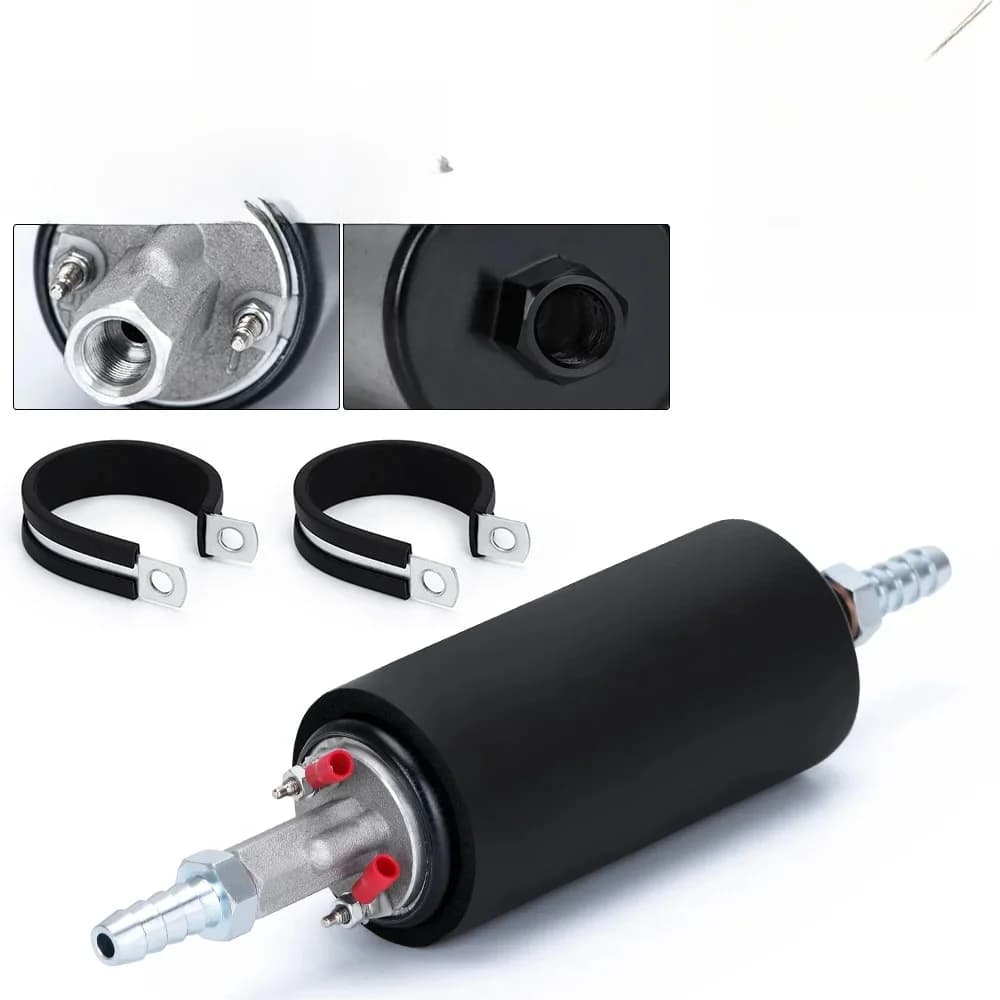 FREE SHIPPING - New Universal High Flow & Pressure External Inline 255LPH Fuel Pump GSL392 JR-FPB005