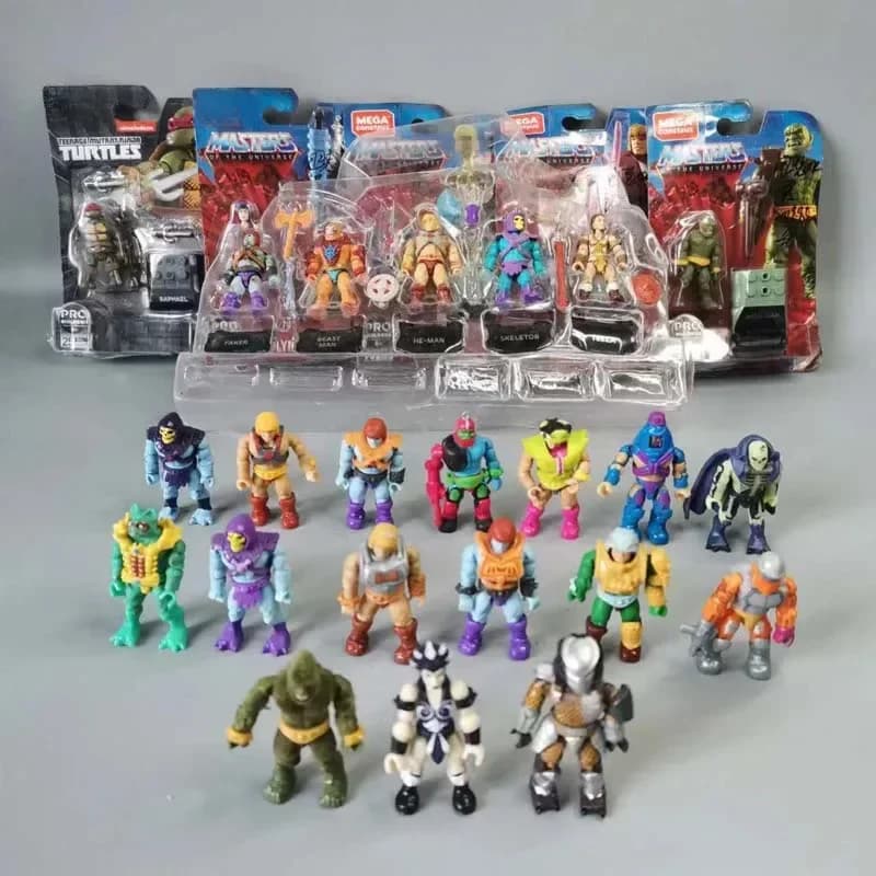 Mega Construxs Masters of The Universes Moss Man Prince Adam Stratos Evil-lyn Joint Movable Action Figures Ornaments Kids Gifts
