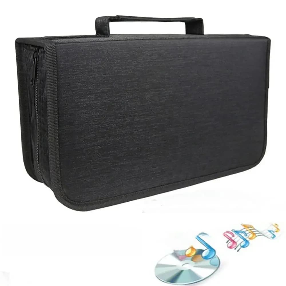 128 Disc CD DVD VCD Storage Bag with Carry Handle Collect Album Organizer Game Accessories