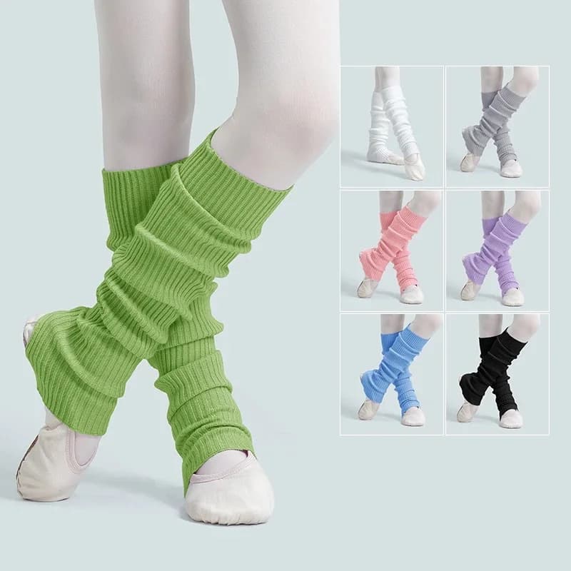 Girls Ballet Leg Warmers Knitted Stirrup Leg Warmers for Kids Winter Extra Soft Long Legwarmers for Dance Yoga，Knitted Stockings