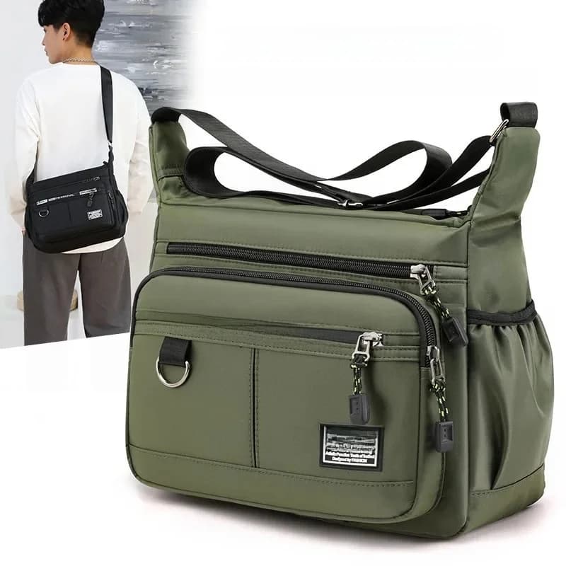 Design Oxford Shoulder Bag Large Capacity Men's Casual Multi-layer Pocket Fashion Single Shoulder Crossbody Luxury Messenger Bag