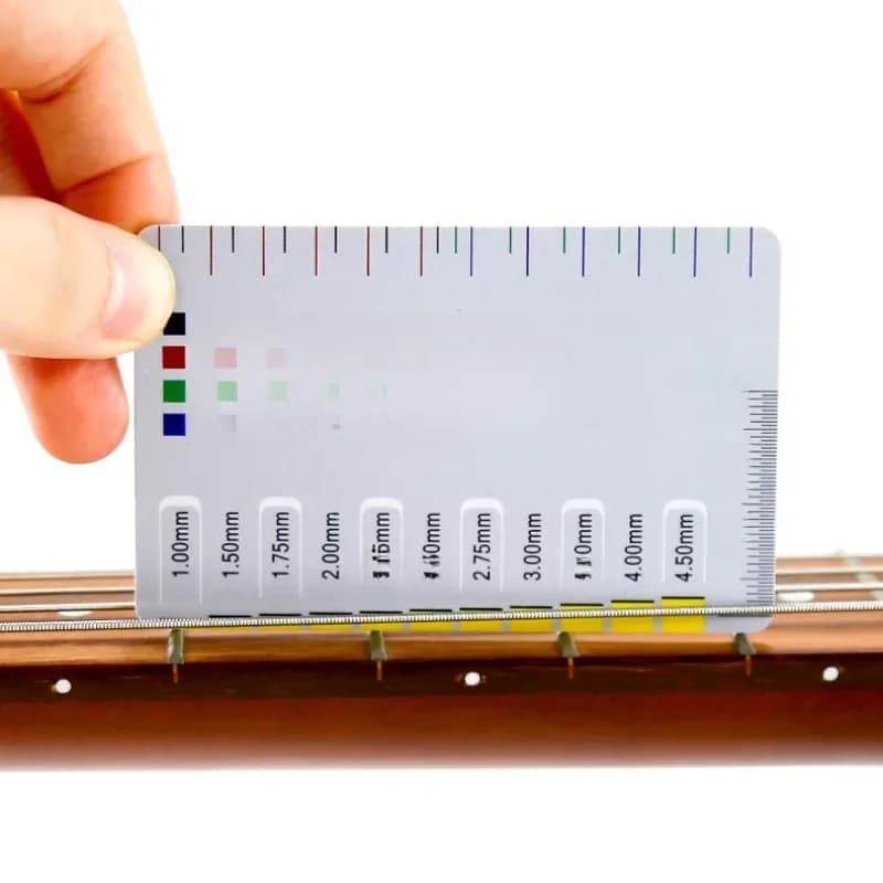 Acoustic Guitar Measuring Ruler Guitar String Height Gauge Ruler Card Luthier Tool for Electric/Classic Guitar Bass