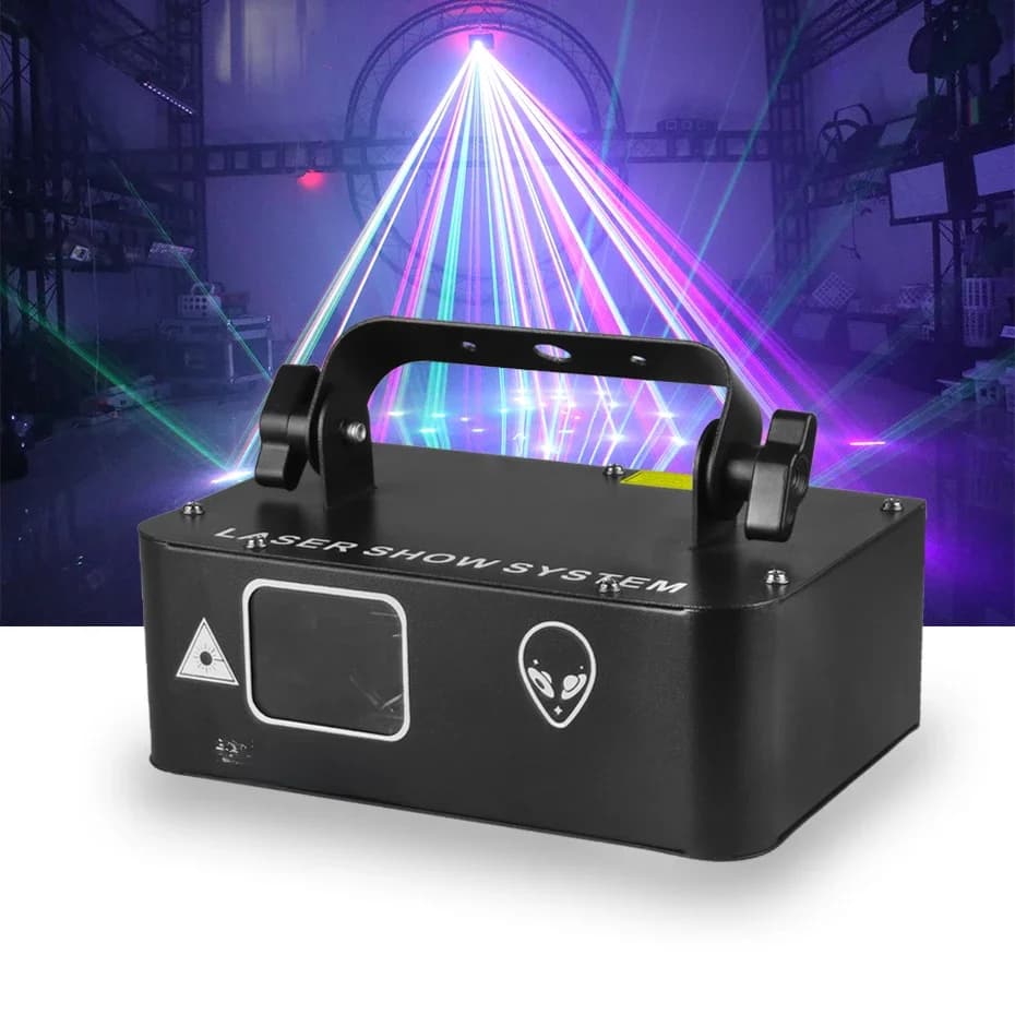 ALIEN 500mw RGB Laser Beam Line Scanner Projector DJ Disco Stage Lighting Effect Dance Party Wedding Holiday Bar Club DMX Lights