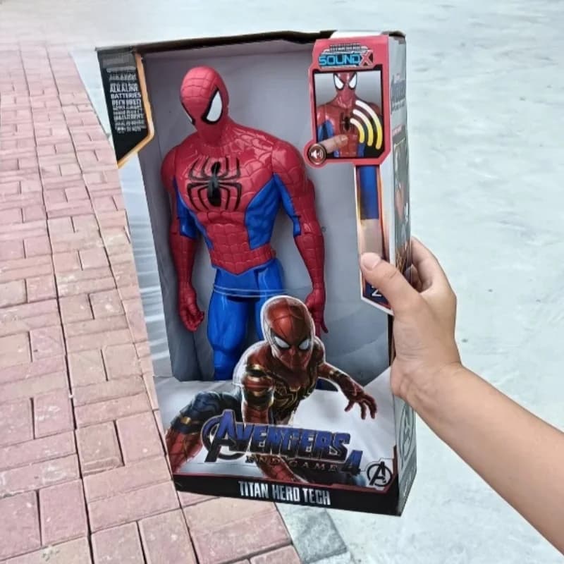 New 30cm Marvel Avengers Toy Thanos Hulk Spiderman Captain America Iron Man Thor Black Panther With Sound And Light Action Gifts