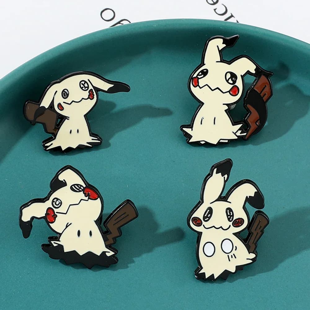 Mimikyu Pikachu Brooch Kawaii Anime Figure Mimikyu Enamel Pins for Backpack Badge Pins Accessories Gifts