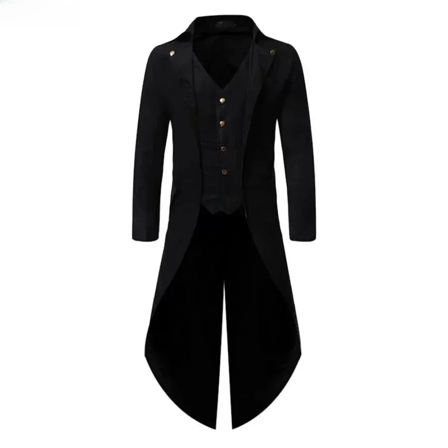 New 2026 Vintage Gothic Steampunk Tailcoat Men Slim Fit Long Sleeve Blazers Male Fashion Party Banquet Halloween Cosplay Costume