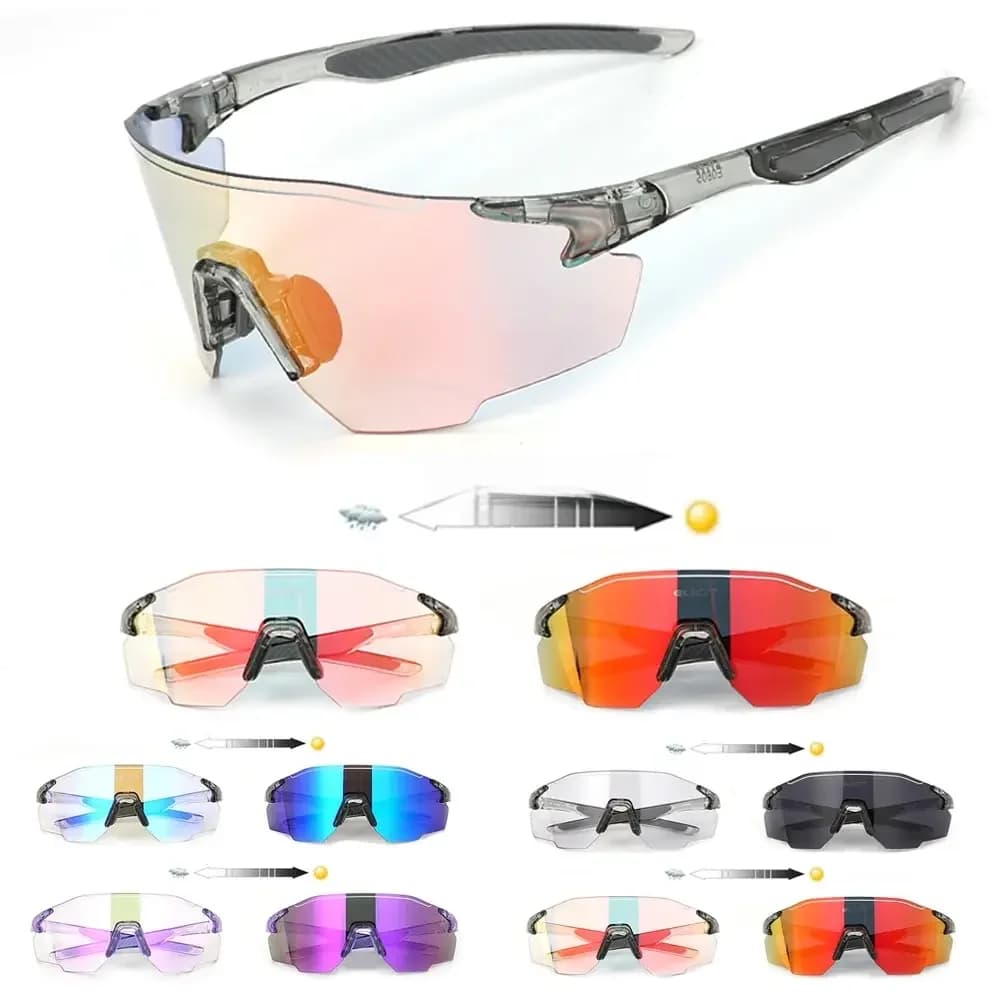 ELICIT New Photochromic Polarized Cycling Glasses Men Women Bike Glasses UV400 Eyewear Sunglasses HikingMTB Road Bicycle Goggles