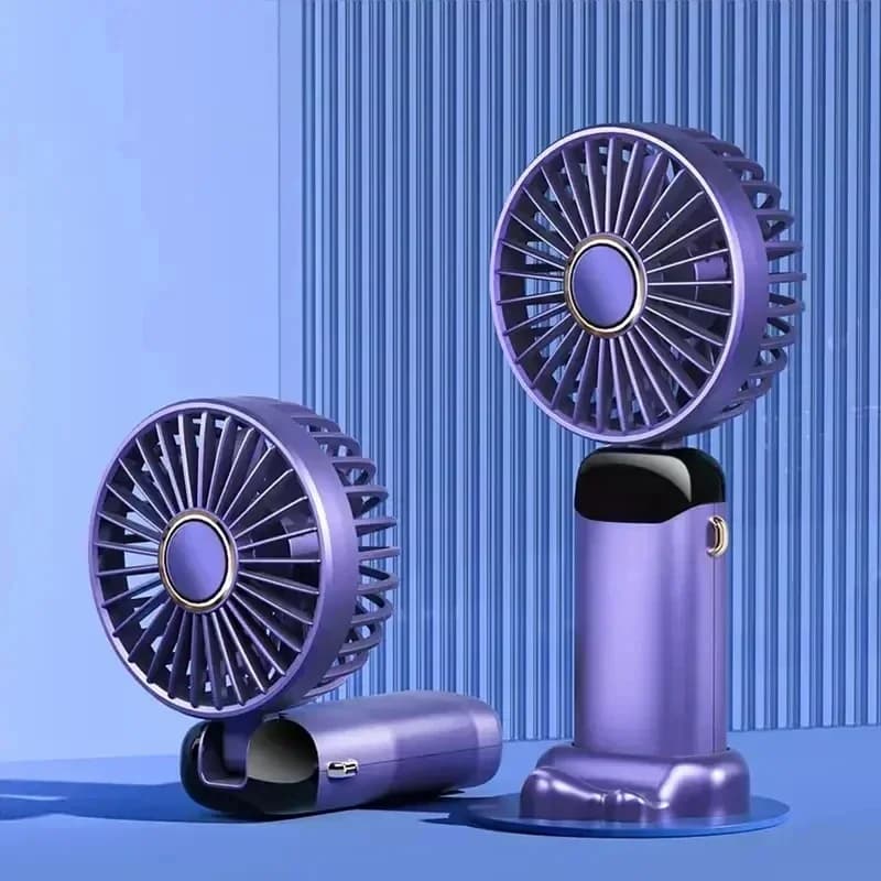 Portable Handheld Personal Rechargeable Fan LED Digital Display 90°Adjustable  Rechargeable Fan , 5 Speed Wind Mini Aromatherapy
