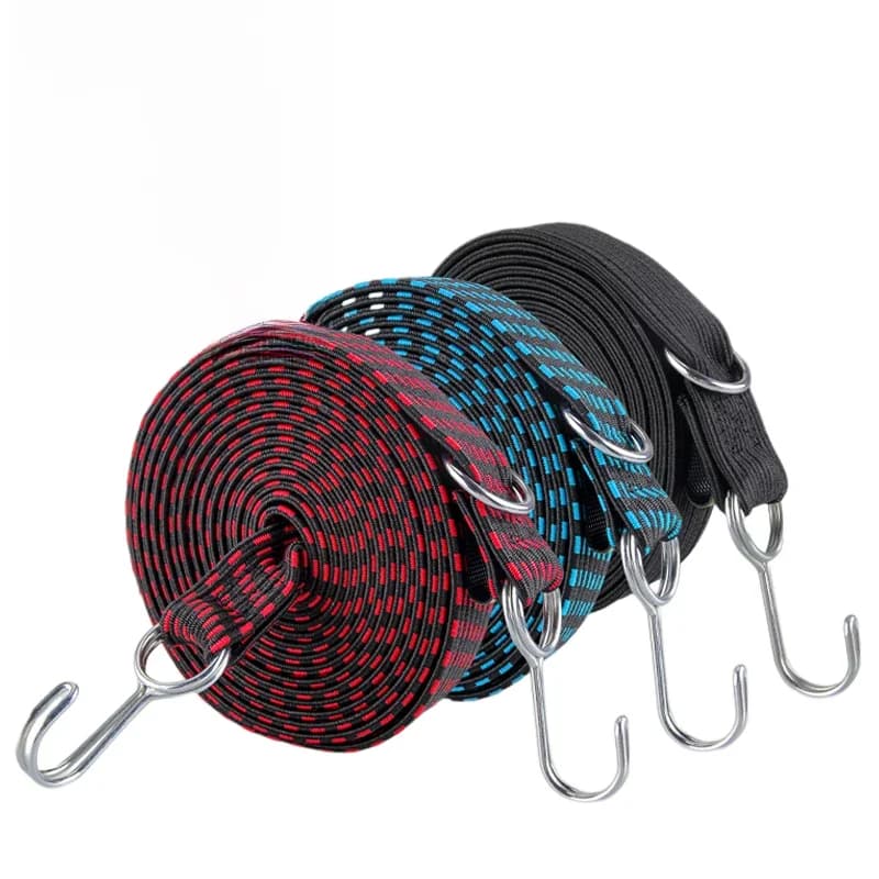 Motorcycle Bicycle Elastics Rubber Luggage Rope Cord Hooks Bikes Rope Tie Luggage Roof Rack Strap Fixed Band Moto Accessories