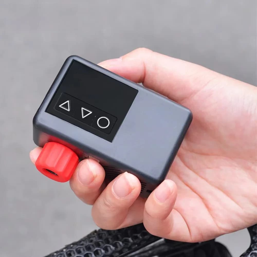 ThinkRider 120 PSI Portable Pocket Bike Electric Air Pump MINI  Tire Inflator For Bicycle Digital Gauge Display