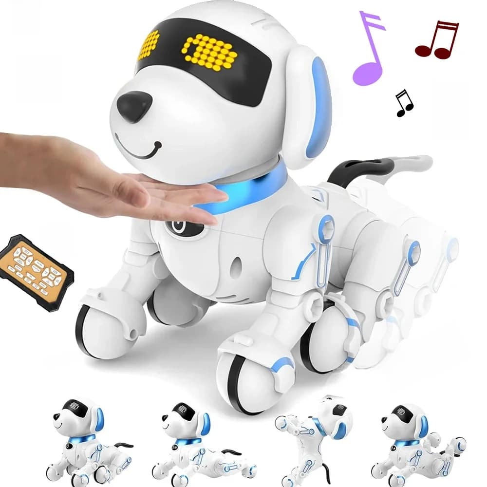 RC Robot Dog Electronic Stunt Pet Interactive Touch Programmable Smart Walking Dancing Kids Birthday Gift for Kids Boys Girls