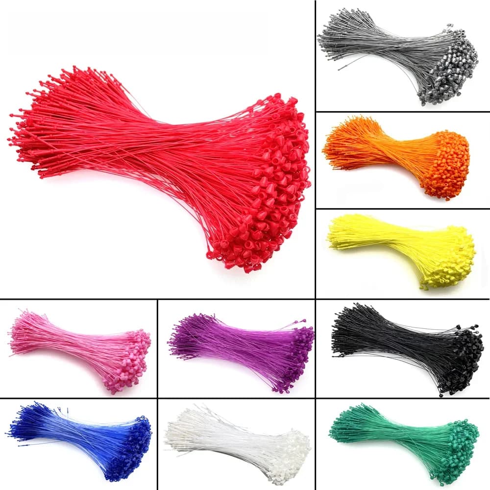 1000 Pcs/Pack Colorful Plastic Snap Lock Pins Security Loop Tag Fasteners for Price Lable