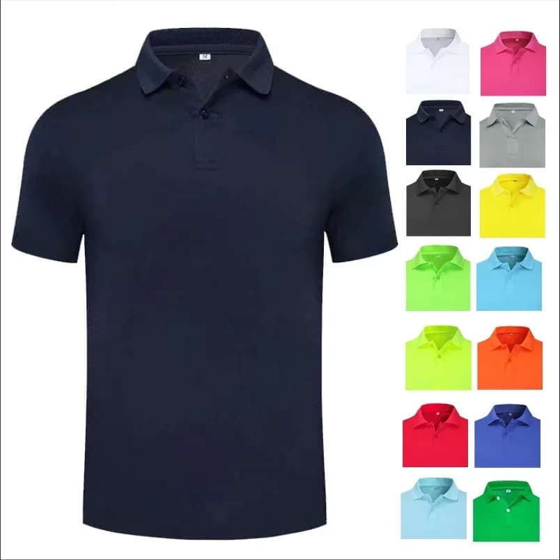 Business Work Polo shirts Multiple Sizes Solid Color Quick-drying Breathable Lapel Sports Polo Shirt Customized Print Logo