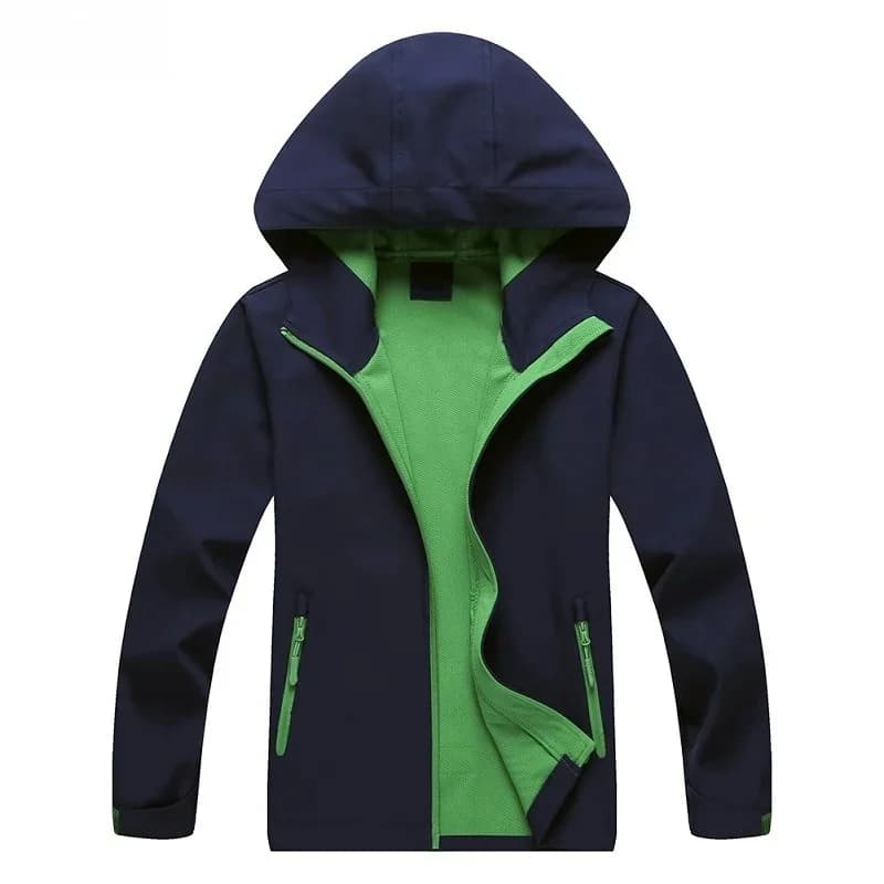 Dubbped Boys Girls Lightweight Breathable Raincoat Waterproof Hooded Rain Jacket Windbreaker Easy to Fold 3-12Y