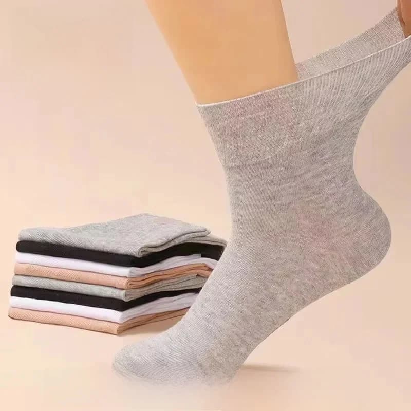 5 Pairs Diabetes Socks Tube Loose Mouth Old Woman Foot Discomfort Diabetic Feet Edema Swelling Women Old Men Cotton Socks Female