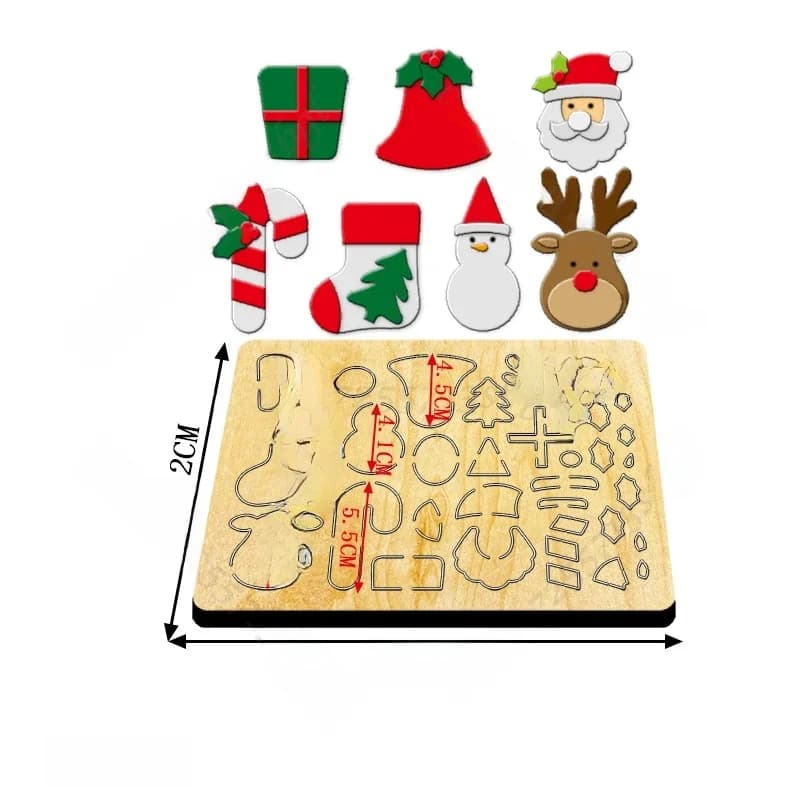 Christmas Collection Cutting Dies - New Die 2022 Cutting And Wooden Mold, Suitable For Common Die Cutting Machines On The Market