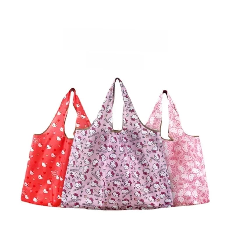 Sanrio Hello Kitty Reusable Bags Anime Figure Anime Merchandise Decoration Cute Waterproof Cartoon Eco-Friendly Convenience Pack