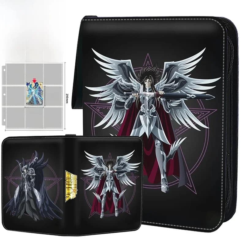 4/9 Pocket Saint Seiya Card Binder Collector Book Folder Zipper Anime Trading Game Card Album Holder with 50 inner Pages