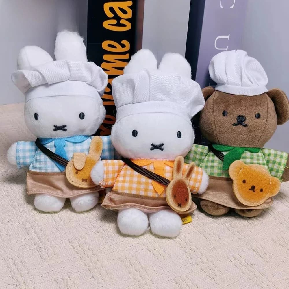Kawaii Miffy Cute Pendant Baking Cartoon Rabbit Plush Ornaments Versatile Shoulder Bag Decoration Girl Festival Gift