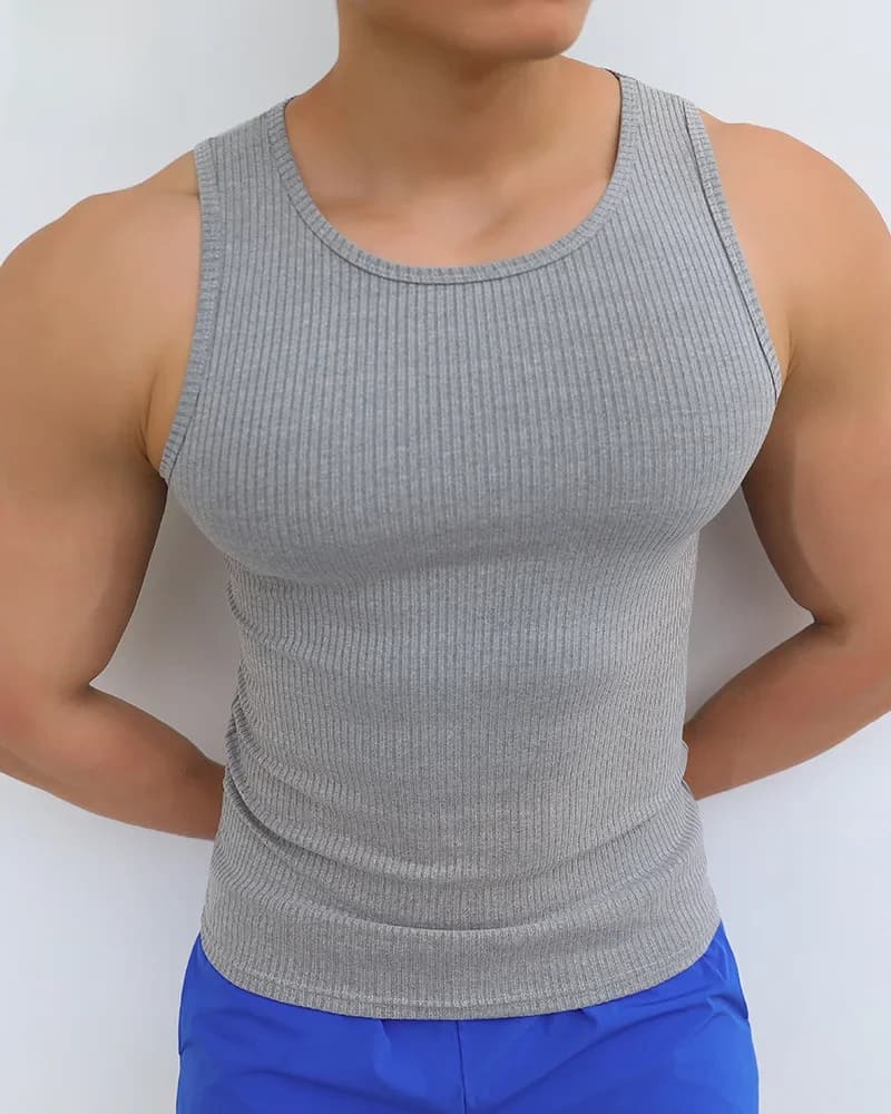 Men's Vest Sports Sleeveless Slim Elastic Sweat Fitness Summer Quick-drying Vest Sleeveless Base Outdoor Running Breathable