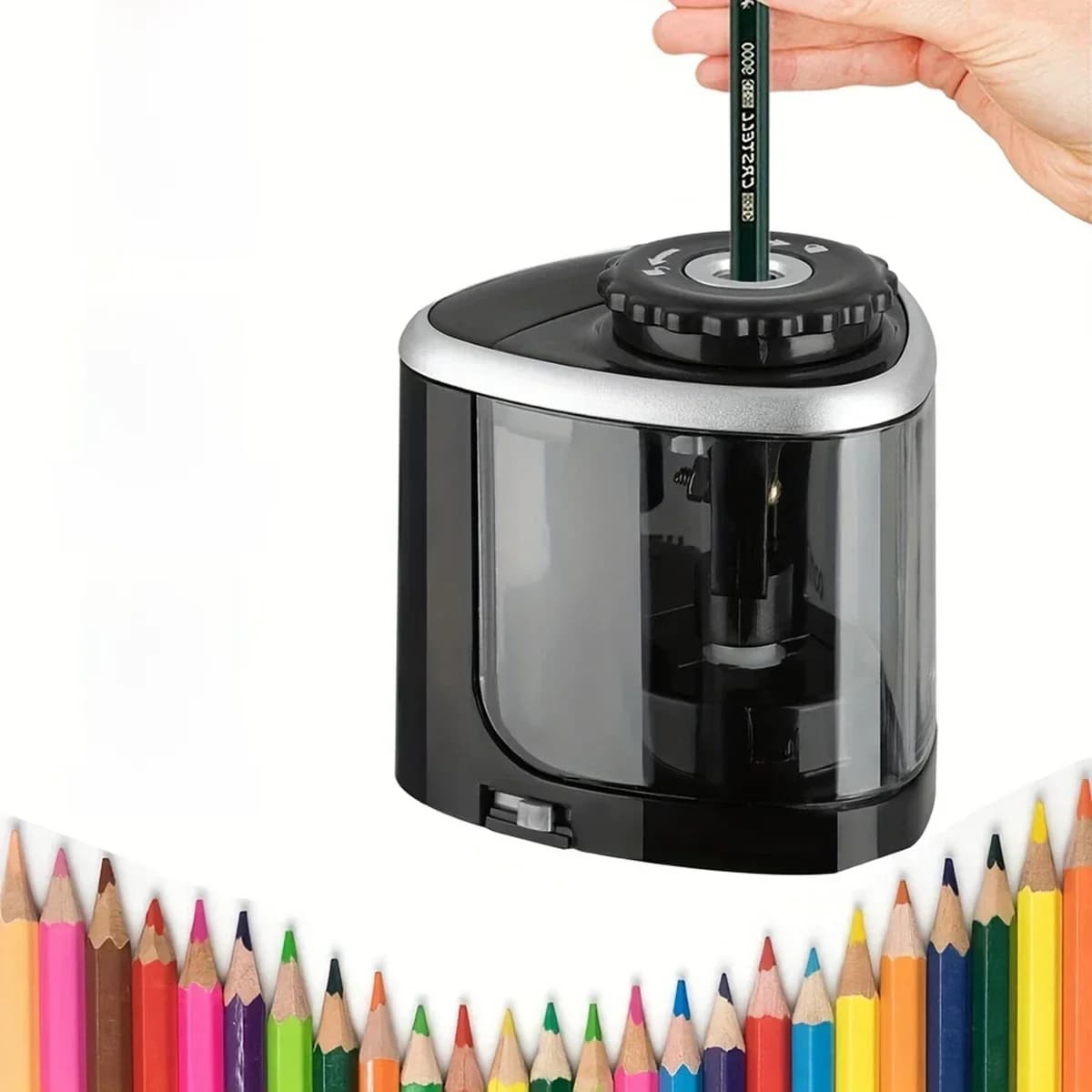 Electric Sharpener Assembly Desktop Automatic Pencil Sharpener Suitable To Pencils (6-8mm) for Students School Office Stationery