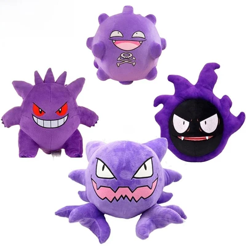 Pokemon Anime Cartoon Gastly Evolution Edition Haunter Gengar Plush Toy Anime Stuffed Doll Gift for Kid Birthday Xmas Collection