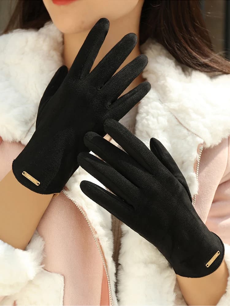 New Grace Fashion Lady Gloves Women Winter Vintage Touch Screen Driving Keep Warm Windproof Glove Mittens Dropshiping G072