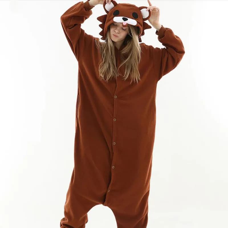HKSNG High Quality Adult Kigurumi Pajamas Teddy Brown Bear Onesies Animal Pajamas Cosplay Costume Party  Jumpsuits Christmas
