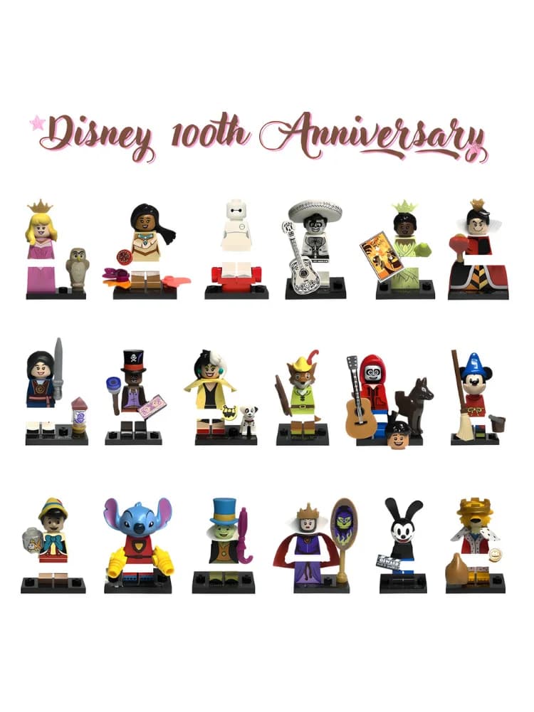 Disney's 100th Anniversary Building Block Figures Assemble Doll Educational Toys