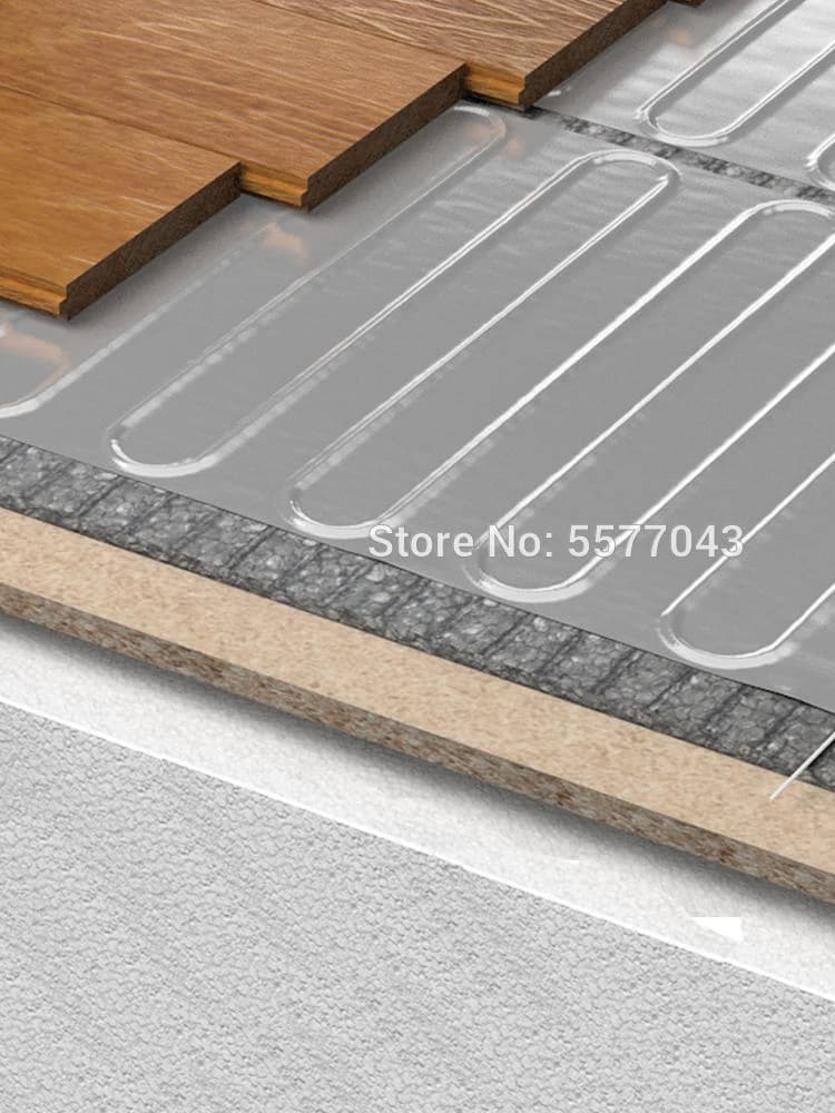230V 150w/m2 Electric Aluminum Foil Heating Mat Underfloor Heated System For Laminate Carpet Wooden Bamboo Floor Warm