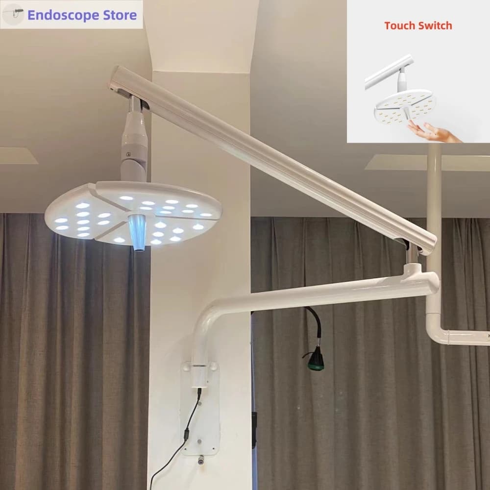 High Brightness Medical Surgical Veterinary Examination Shadowless LED Wall Install Lamp Light 36W 60W Touch Switch