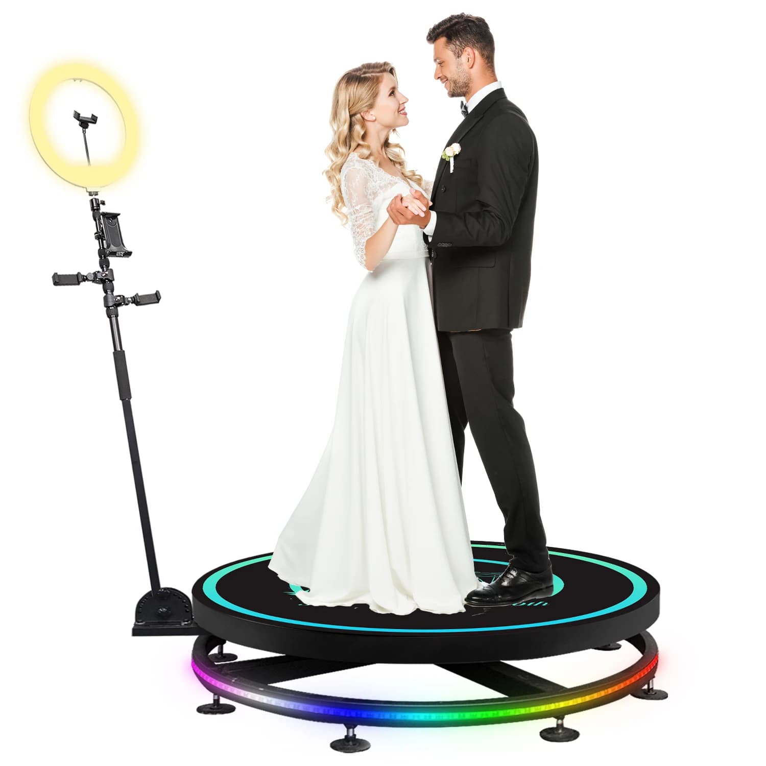 360 Photo Booth Machine w/ Flight Case & Battery Pack | Slow-Mo Camera Booth for Parties | Deluxe Suit Custom Options