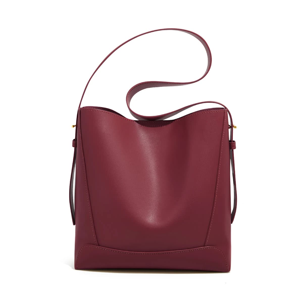FOXER Lady Women Hobo Bucket Bag Split Leather Fashion Shoulder Bags Large Capacity Handbag Wide Adjustable Strap Female Bags