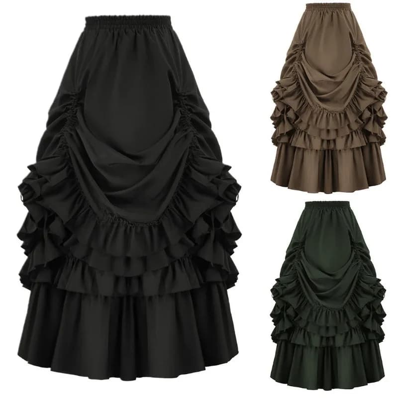 Autumn Streetwear Sweet Elegant Skirt Chic Gothic Vintage High Waist Skirt Hot Girls Design Korean Fashion Skirt Woman