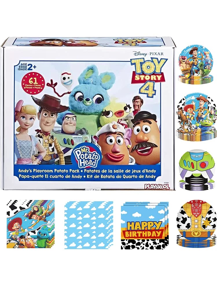 Kids Birthday Decoration Disposable Tableware Toy Story Cups Plates Balloons Baby Shower Birthday Party Gift Toys