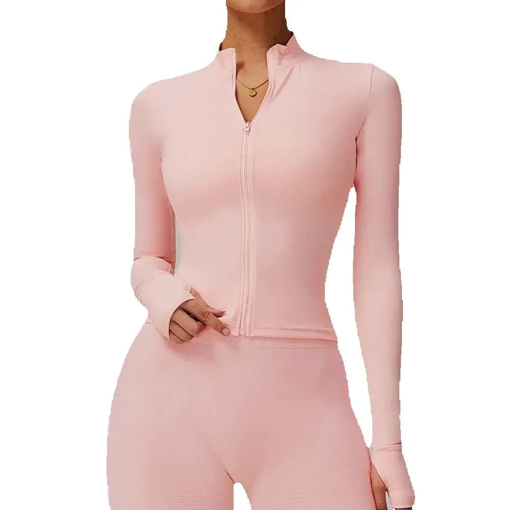 Women Zip Fitness Yoga Shirt Winter Warm Gym Top Woman Yoga Long Sleeve Sports Jacket Activewear Running Coats Workout Clothes