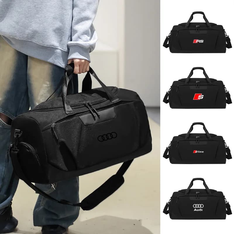 Car Logo Fitness Enthusiast Organiser Oxford Cloth Travel Storage Bag For Audi Quattro A1 A3 A4 A5 A6 A7 A8 Q2 Q3 Q5 Q7 Q8 TT S3