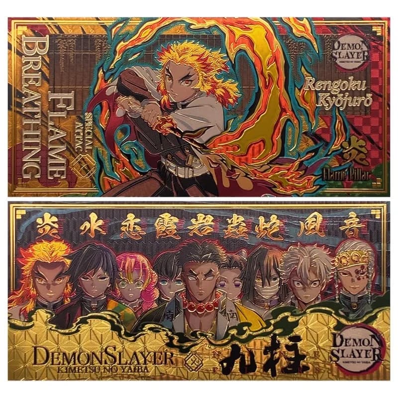 Demon Slayer Tanjiro Kamado Nezuko Agatsuma Zen'itsu commemorative banknote creative high-value anime collectible bookmark gift